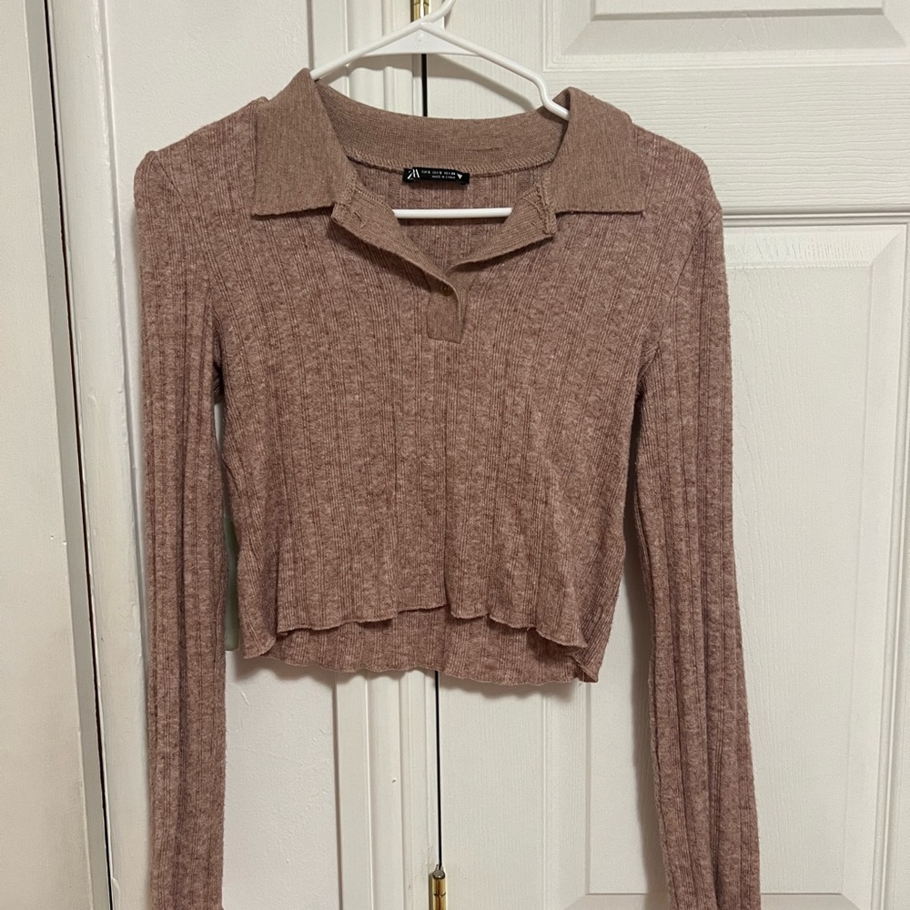 ZARA cropped long sleeve